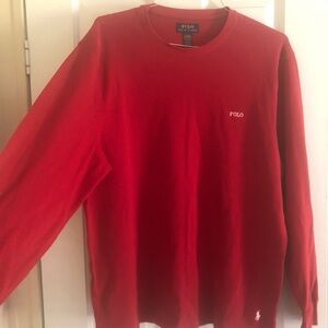Polo Ralph Lauren Long Sleeve Red Crew Neck